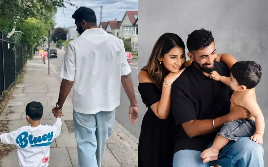 Jasprit Bumrah's Son​, Angad Bumrah (Source:@_TheSmileRaaz09,x.com)