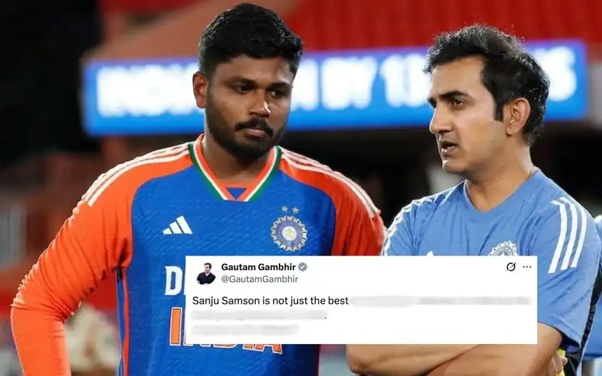 Gautam Gambhir targeted for old tweet on Sanju Samson [Source: @KnightsVibe, @GautamGambhir/X.com]