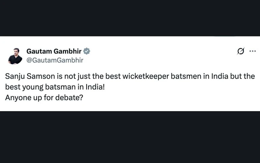 Gautam Gambhir's weet [Source: @GautamGambhir/X.com]