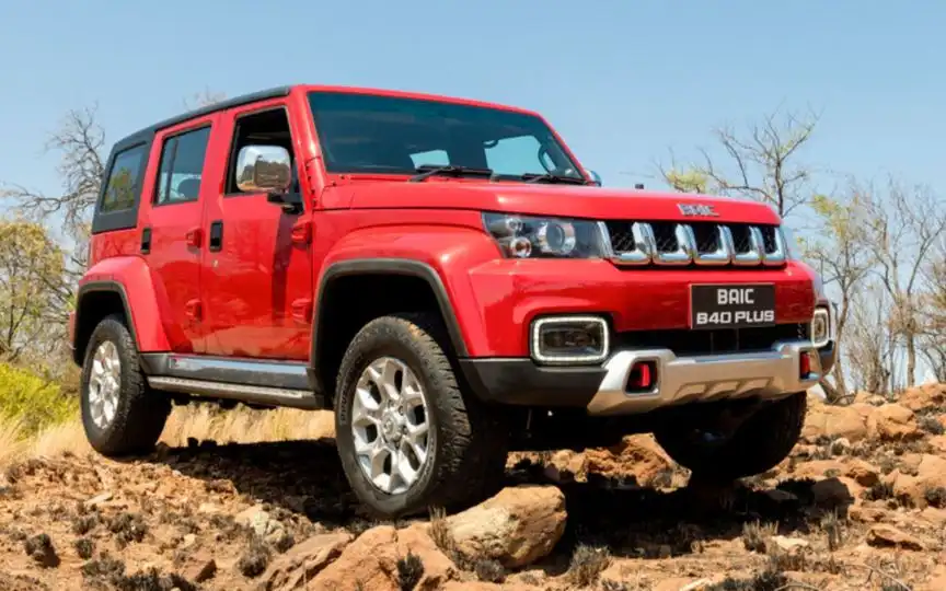 Red BAIC BJ40 Plus Jeep (Source:@jzzzindaeyo,x.com)