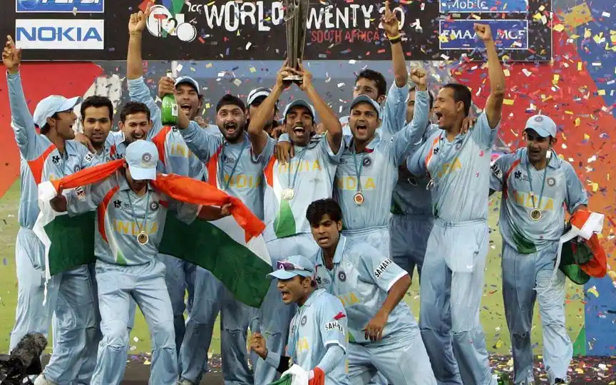 Indian jersey for T20 World Cup 2007 (Source:@ICC,x.com)