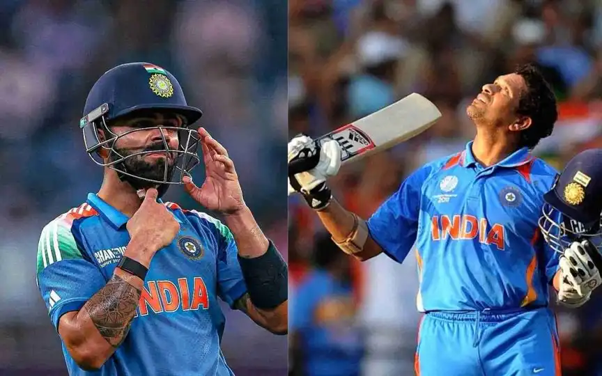 Virat Kohli and Sachin Tendulkar for India (Source: AFP)
