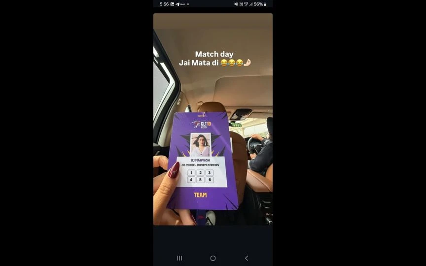 RJ Mahvash's Instagram story (Source: Mahvash/Insta)