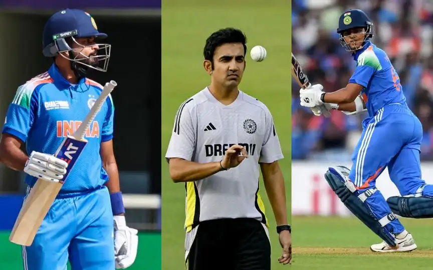 Shreyas Iyer, Gautam Gambhir and Yashasvi Jaiswal (Source: AFP)
