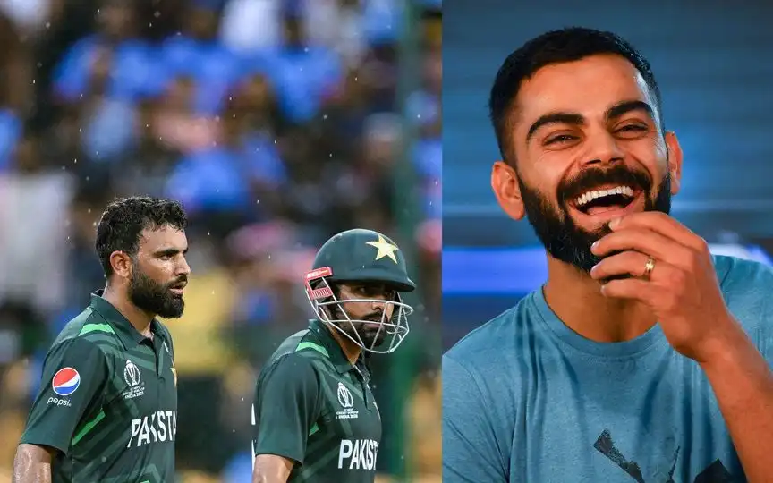 Fakhar Zaman, Babar Azam and Virat Kohli [Source: AFP Photos]