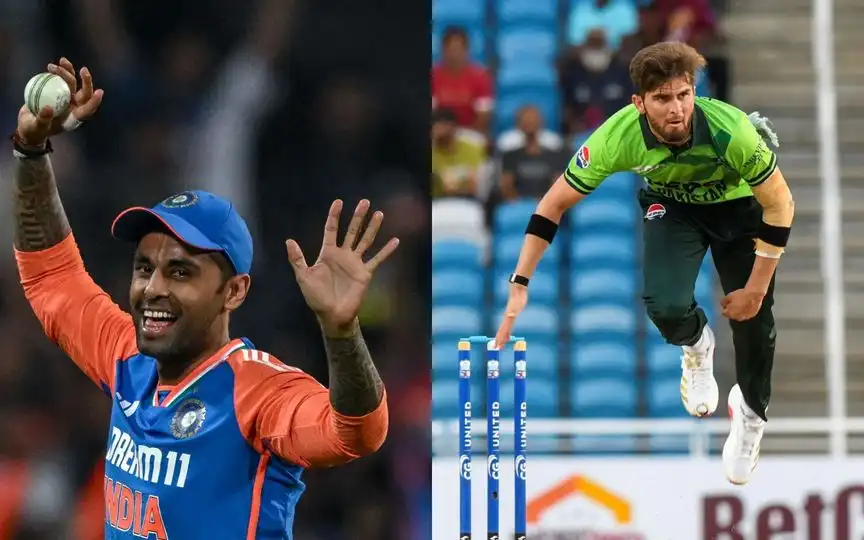 Suryakumar Yadav and Shaheen Shah Afridi [Source: AFP Media]