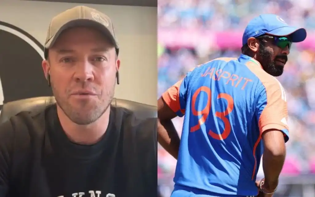 AB de Villiers and Jasprit Bumrah [Source: @CricCrazyJohns/x, AFP]