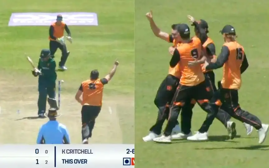 Keaton Critchell picks hat-trick vs Pakistan Shaheens [Source: @7Cricket/X.com]