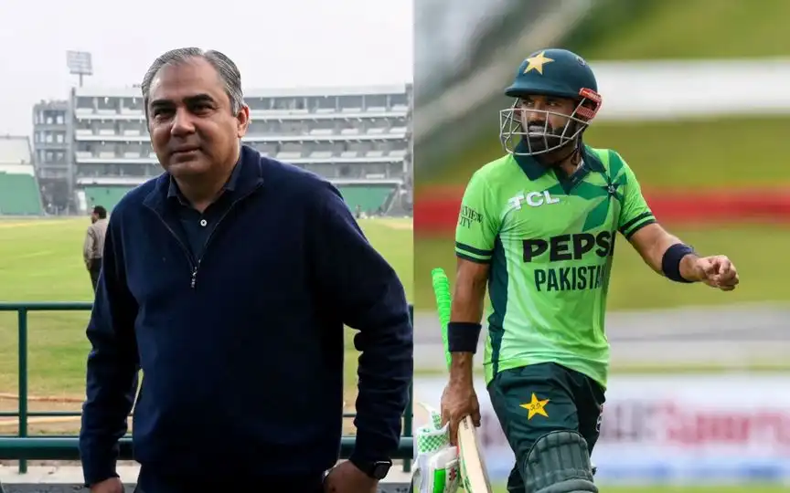 Mohsin Naqvi and Mohammad Rizwan [Source: AFP]