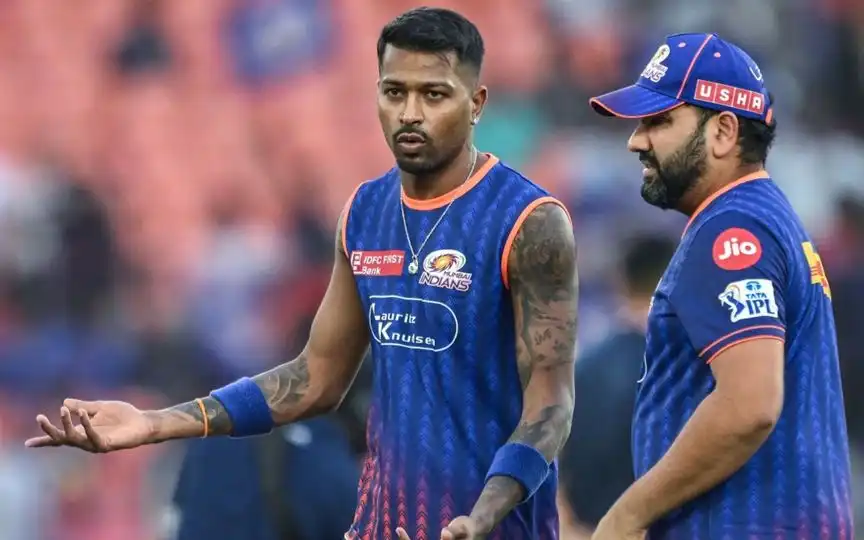 Hardik Pandya and Rohit Sharma [Source: AFP]