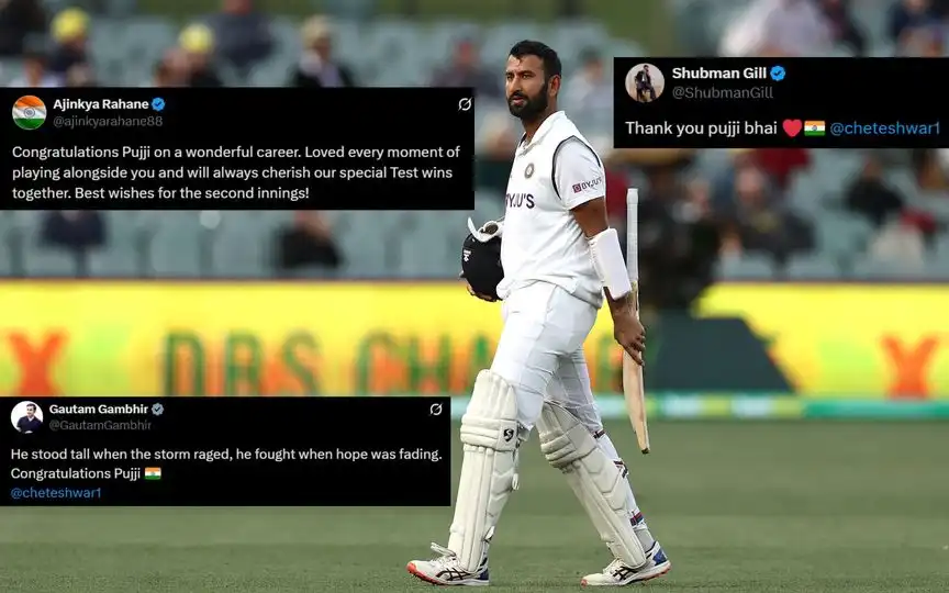 "From Sydney To The Gabba": Legends Wish Cheteshwar Pujara After Incredible Test Career