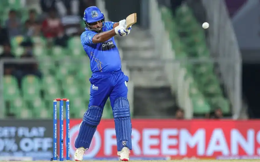 Sanju Samson in action in KCL [Source: @lal__kal/x.com]
