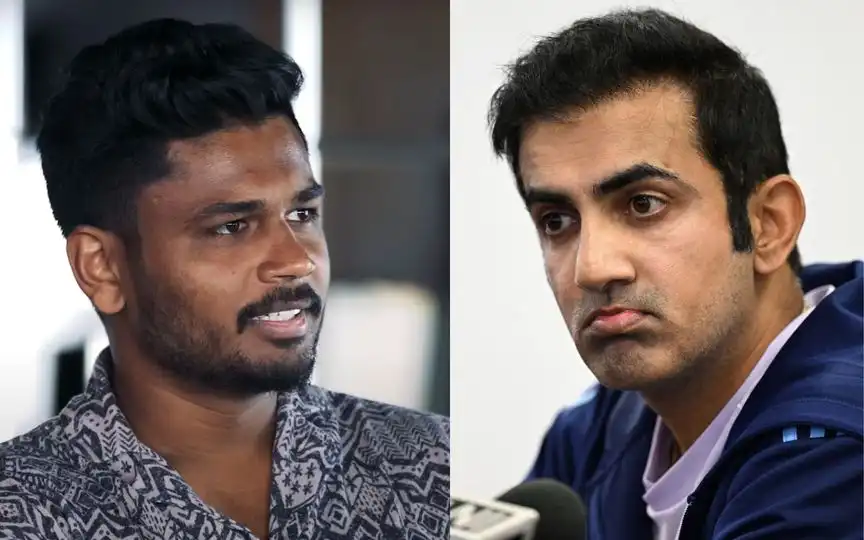 Sanju Samson and Gautam Gambhir (Source: AFP)