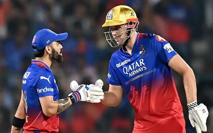 Cameron Green with Virat Kohli in IPL (Source: AFP)