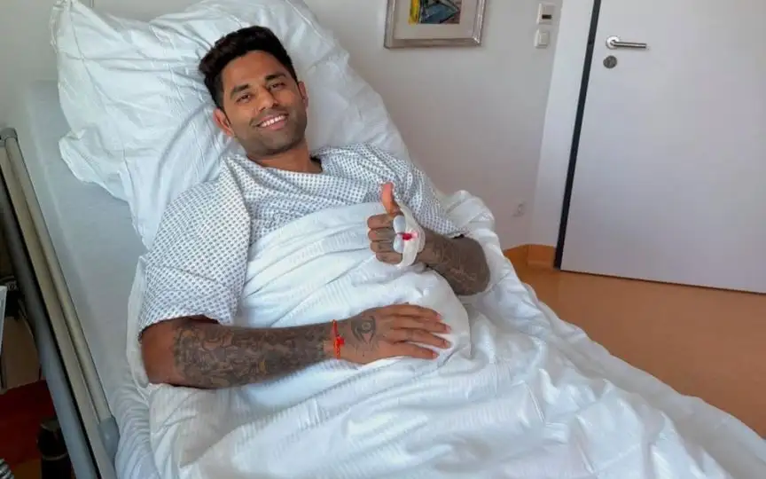 Suryakumar Yadav's Sports Hernia Surgery (Source:@CricCrazyJohns,x.com)