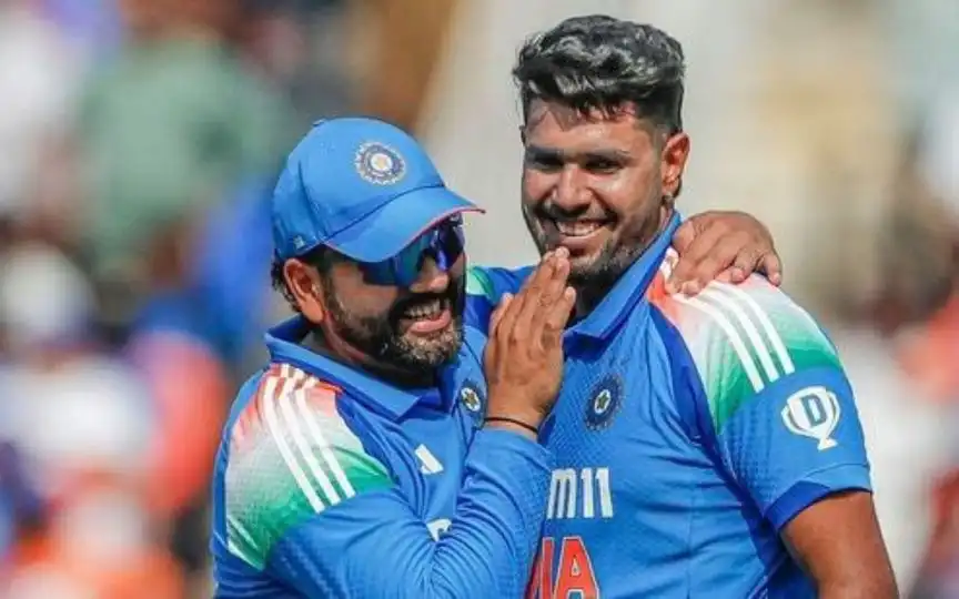 Rohit Sharma and Harshit Rana [Source: @indian_Cricket4/x.com]