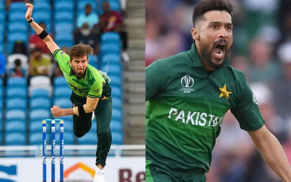 Shaheen vs Amir in Asia Cup [Source: AFP Photo]
