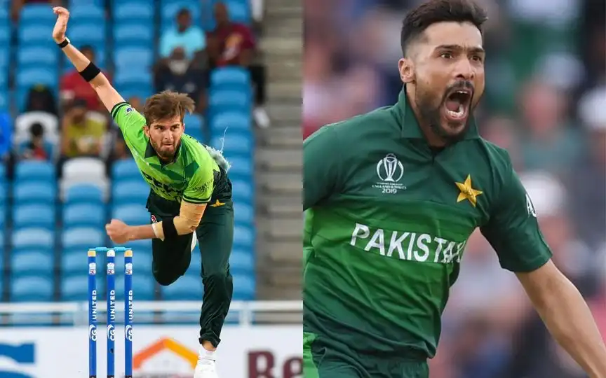 Shaheen vs Amir in Asia Cup [Source: AFP Photo]
