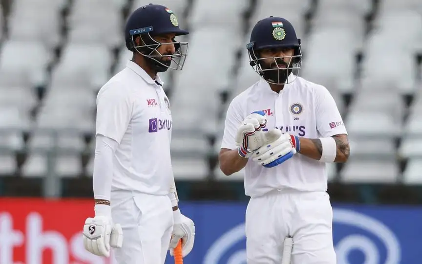 Virat Kohli and Pujara in Test cricket (Source: AFP)
