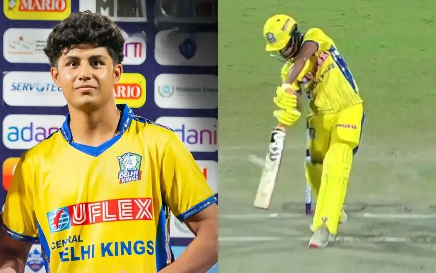 Aaryavir Sehwag in DPL (Source: @DelhiPLT20/X.com)
