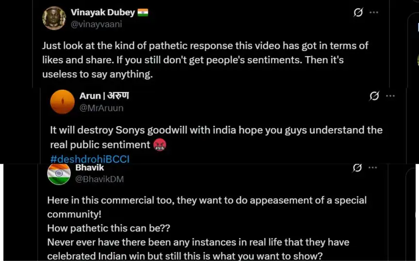 Fans' Reaction (Source: @vinayvaani/x.com, @MrAruun/x.com, @BhavikDM/x.com)