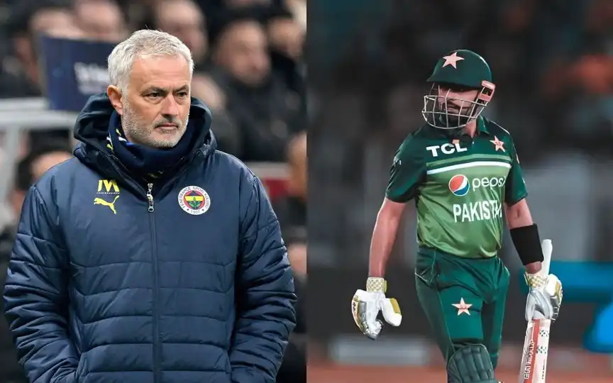 Jouse Mourinho and Babar Azam [Source: @_BeFootball, @ShahJahanba56/x.com]