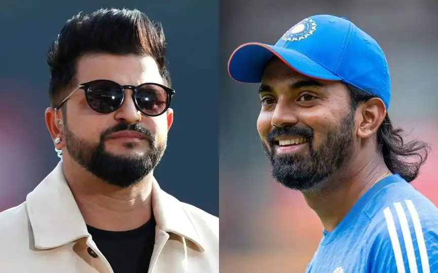 Suresh Raina and KL Rahul [Source: @jenny_saga/X.com]