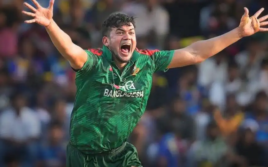 Taskin Ahmed had a memorable game [Source: @cricketangon/X]