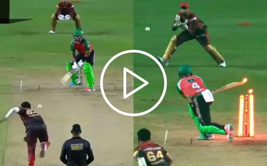 [Watch] Shai Hope Faces Cruel Fate With Bizarre Hit-Wicket Dismissal In CPL Clash