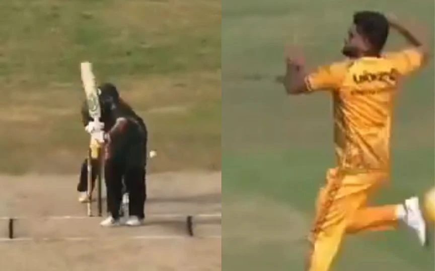Babar Azam bowling [Source: @umar_multani1/X.com]