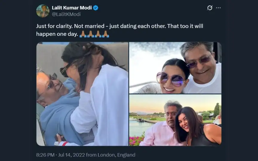 Lalit Modi's tweet from 2022 [Source: Screengrab]