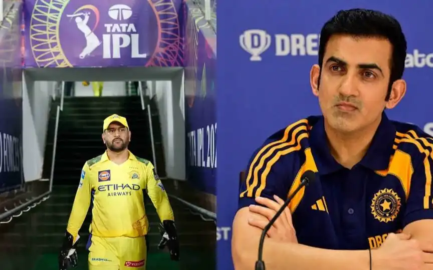 MS Dhoni and Gautam Gambhir [Source: @CricCrazyJohns, @ms_dhoni_077/x.com]