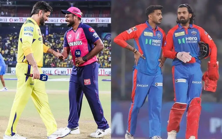 MS Dhoni, Sanju Samson, Axar Patel and KL Rahul [Source: @Monish09cric, @SanjuSamsonFP/x.com]