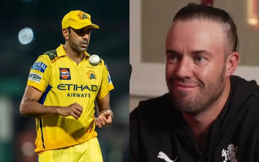Ashwin and AB de Villiers [Source: @MostlyKohli/X.com]