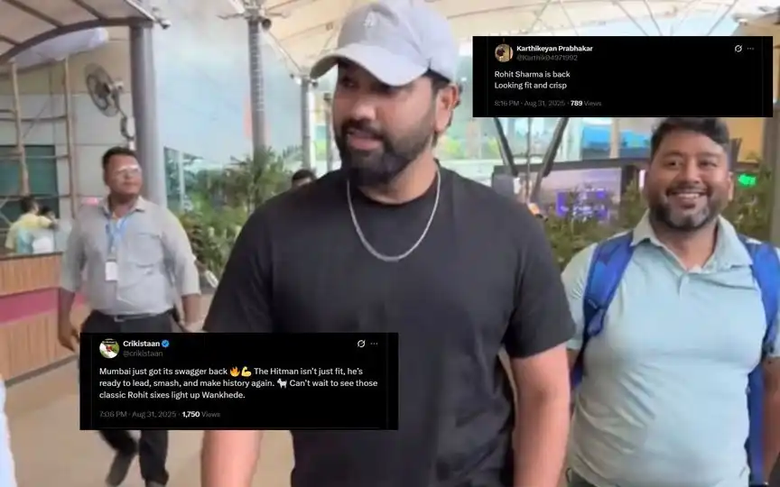 Fans Hails Rohit Sharma's Fitness (Source: @MSDianMrigu/x.com, @crikistan/x.com, @Karthik04971992/x.com)