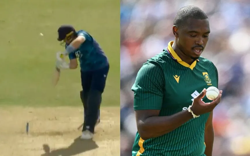 Ngidi dismissed Joe Root early (Source:AFP and @cricket_x_Ashi/X.com)