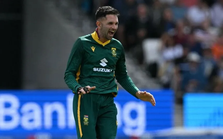 Keshav Maharaj bagged four wickets [Source: @Saabir_Saabu01/X]