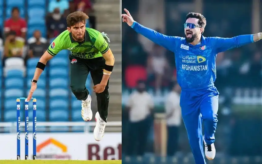 Shaheen Afridi and Rashid Khan (Source:@gh_spogmai/X.com)