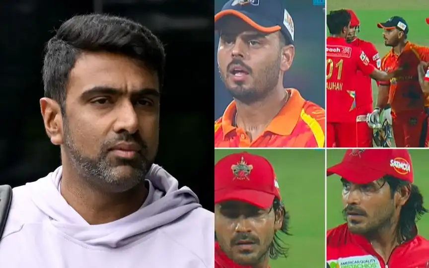R Ashwin reacts to Nitish-Digvesh DPl fight [Source: @vinod_cricinfo, @cricketimpluse/x.com]
