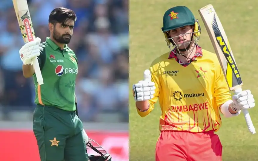 Babar Azam and Brian Bennett [Source: @ShahJahanba56, @ZimCricketv/x.com]
