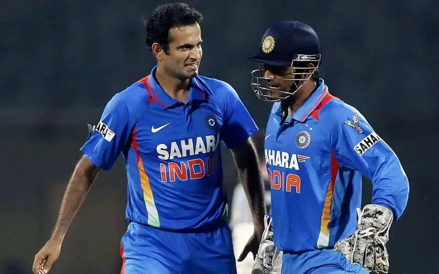 Irfan Pathan with MS Dhoni [Source: @7_MSDthala/X]