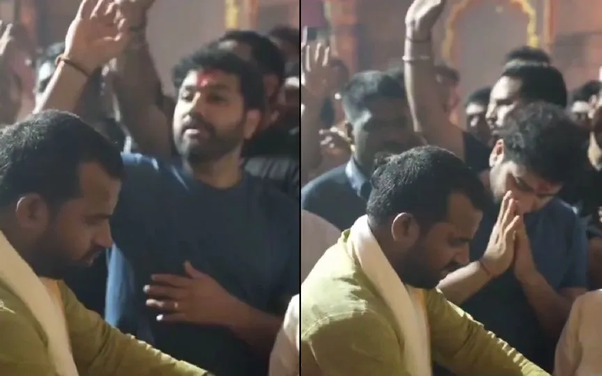 रोहित शर्मा का हार्दिक इशारा (स्रोत: @rushiii_12/x.com)