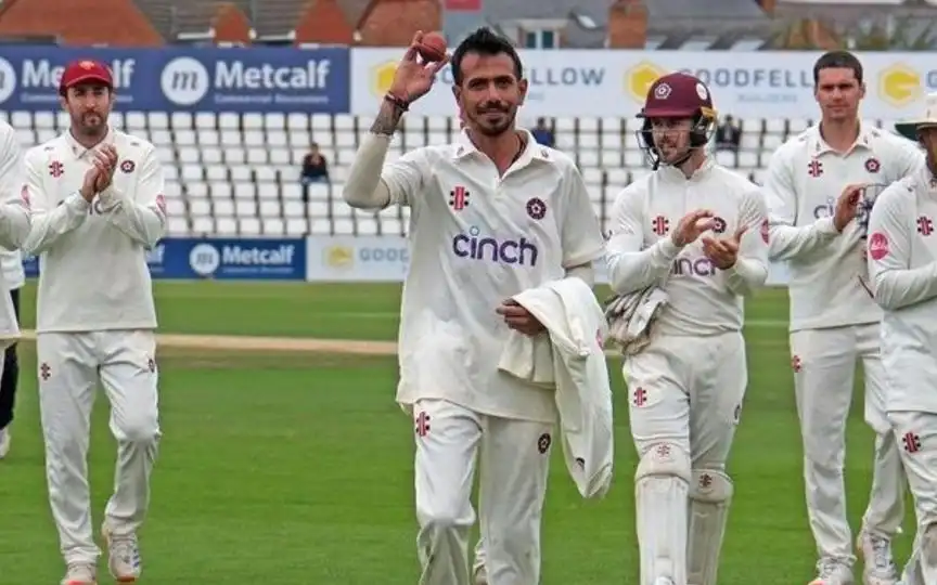 Yuzvendra Chahal During Stint With County - (Source : @Johns/X.com)
