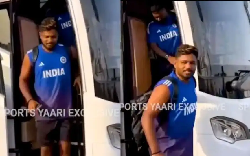 Sanju Samson During India's training session - (Source : @ScreenGrab/SportsYaaari/X.com)