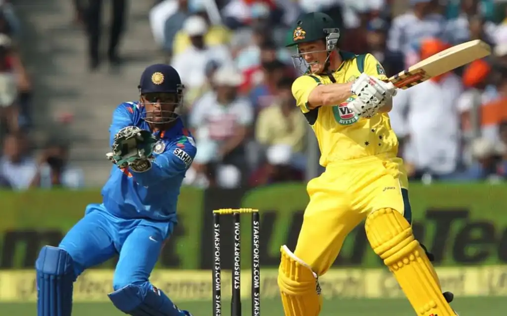 George Bailey against India [Source: @klean_cumpurt/X.com]