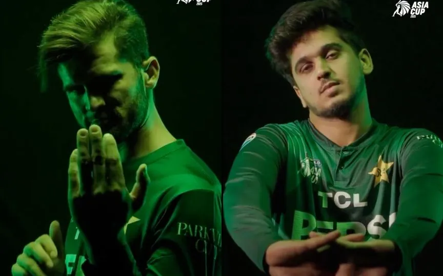 Shaheen Afridi and Saim Ayub during the photoshoot session [Source: @CallMeSheri1_/X]