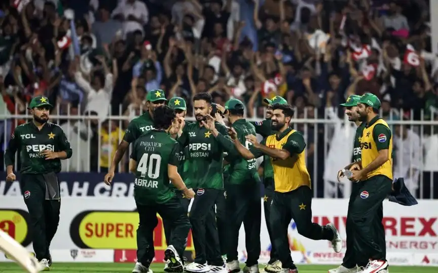 Mohammad Nawaz hattrick for Pakistan. [Source - @Mwaqasbhati786]