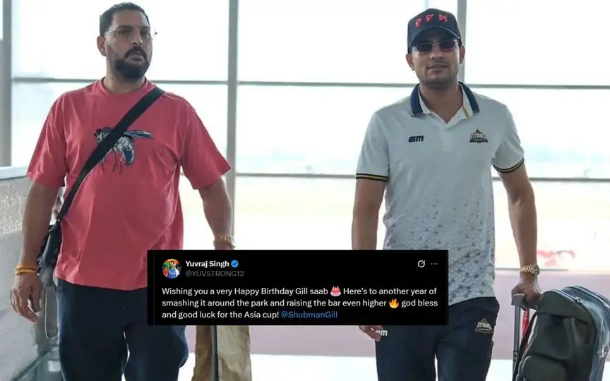 Yuvraj Singh Wishes Shubman Gill (Source: @mufaddal_vohra/x.com, @YUVISTRONG12/x.com)