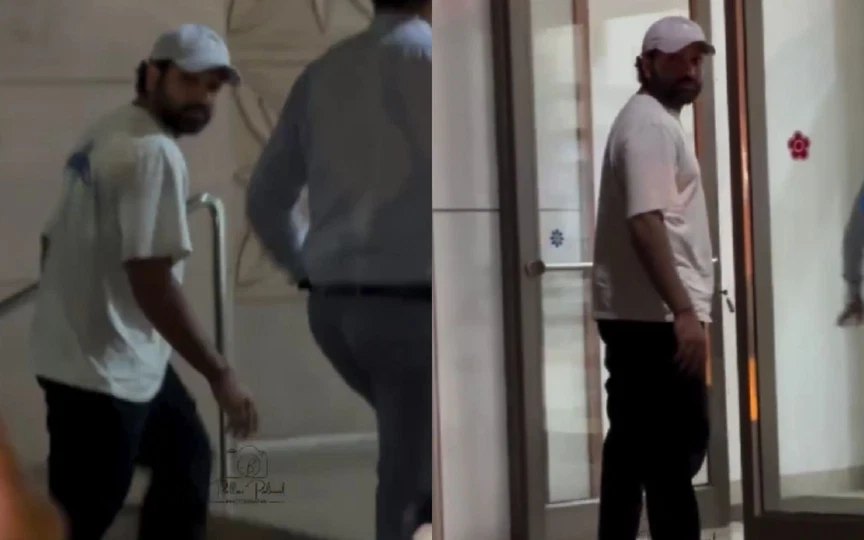 Rohit Sharma spotted at a hosipital [Source: @ImTanujSingh/x.com]