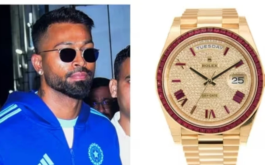 Rolex Day-Date 40 Diamond Pave With Red Sapphire Bezel - ₹2 crore (Source:@TheWatchB,x.com)